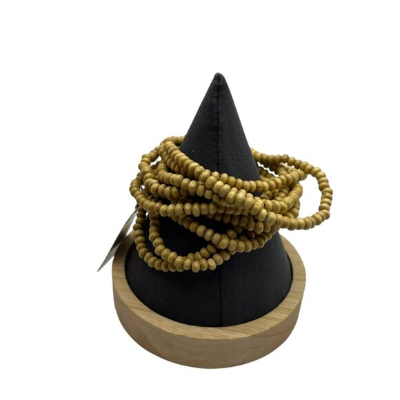 Vintage Cookie Lee Bracelet Bundle Set Wooden‎ Beads Stretch Boho Nature NEW - Picture 6 of 7